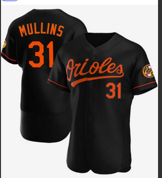 Men Baltimore Orioles #31 Mullins black jersey